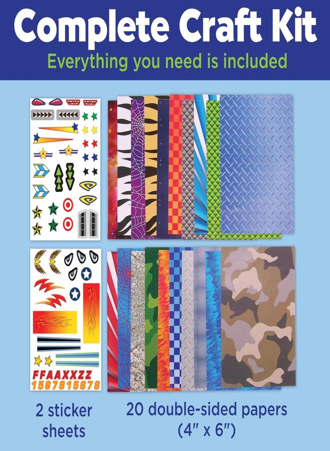 Creativity for Kids Paper Airplane Squadron - Create 20 Paper Airplanes, Mini Craft Kit for Boys, Easter Basket Stuffers and Gift for Boys, Kids Activities (Ages 6+) - Image 4